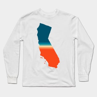 California State Retro Map Long Sleeve T-Shirt